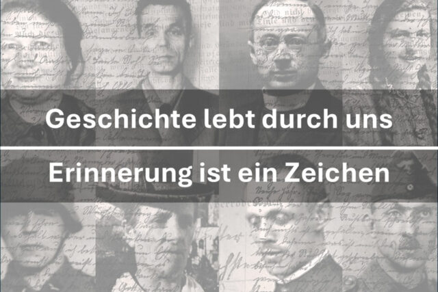 SW-Bilder mit Textstreifen